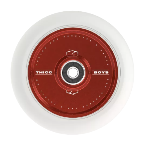 Fuzion roue 110mm Thiccboys Rouge et Blanc x2 trottinette freestyle — vue 1