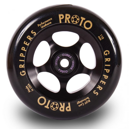 PROTO Gripper Wheels Black 110mm Freestyle Scooter x2