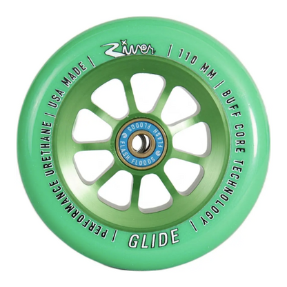 River Wheel Naturals Glide Green 110mm Freestyle Scooter Wheels x2