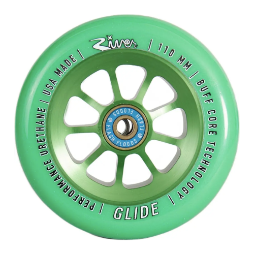 River Wheel Naturals Glide Green 110mm Freestyle Scooter Wheels x2