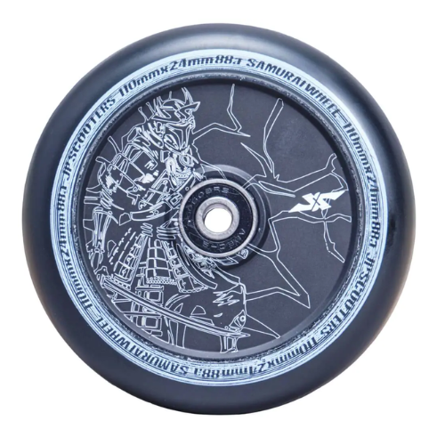 JP scooter roue Samouraï noire 110mm trottinette freestyle x2
