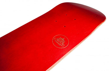 Planche de skateboard Sushi Pagoda Stamp rouge 7.875″ – vue de profil