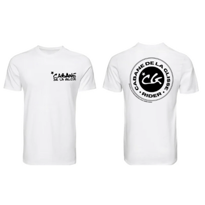 Custom White Cabane de la Glisse T-Shirt