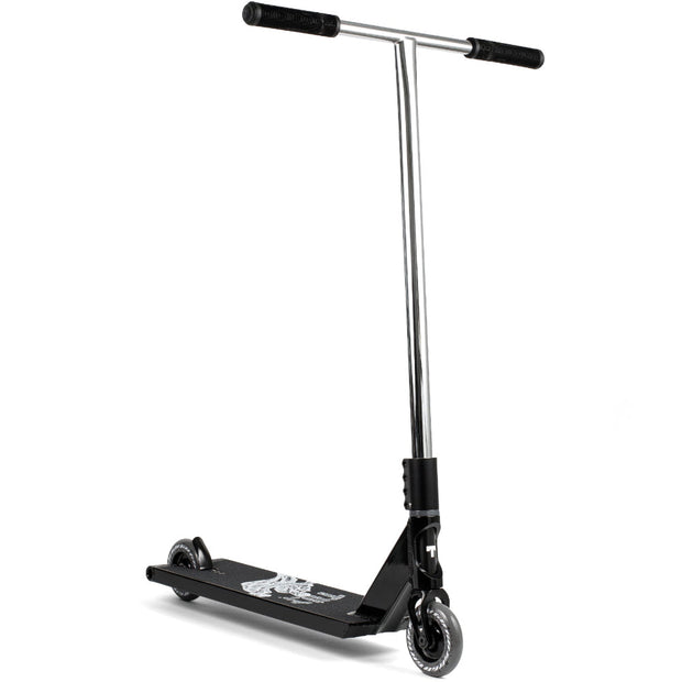 Trottinette freestyle Tilt Contact Build Shattered grise et noire, vue de profil