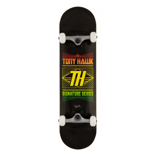 Tony Hawk SS 180+ Stacked Logo Complete Skateboard Black — vue 1