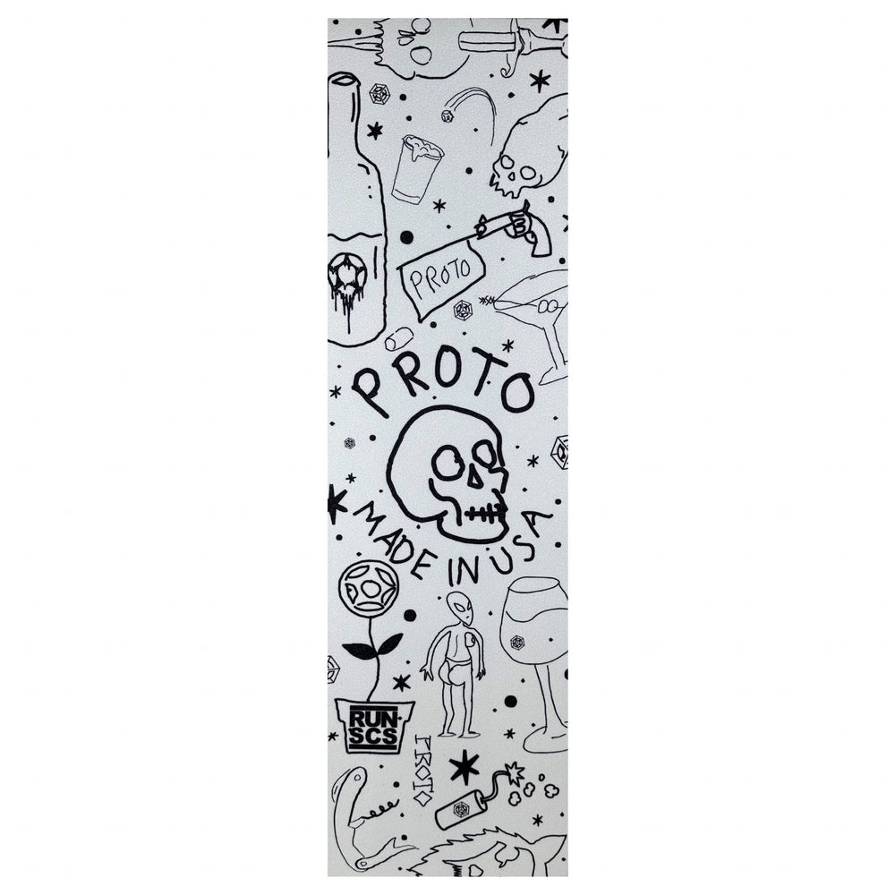 PROTO Grip Zuaso 7" x 24" Blanc trottinette freestyle — vue 1