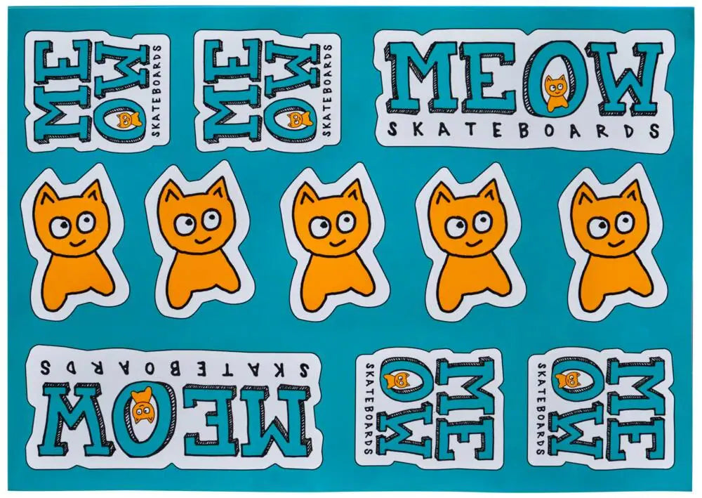 Meow Logo – Planche d’autocollants