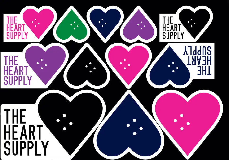 Heart Supply Logo – Planche d’autocollants