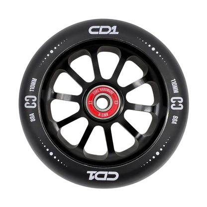 Roue CORE CD1 110mm noire trottinette freestyle