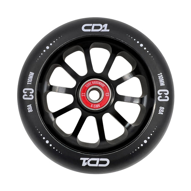 Roue CORE CD1 110mm noire trottinette freestyle