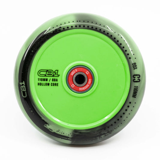 CORE CB1 Roue Plastique Noir et Vert 110mm Trottinette Freestyle