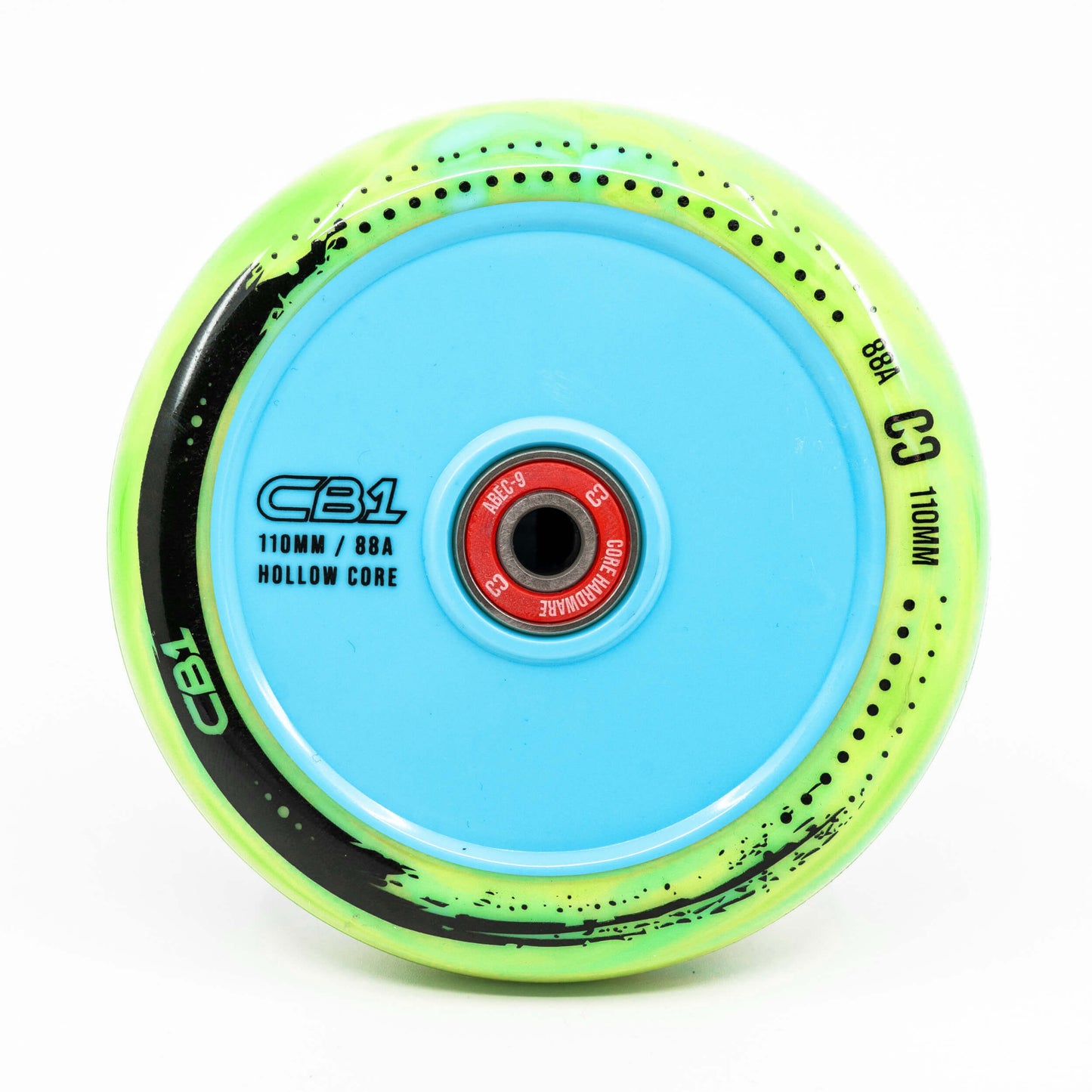 CORE CB1 Roue Plastique Vert et Bleu 110mm Trottinette Freestyle