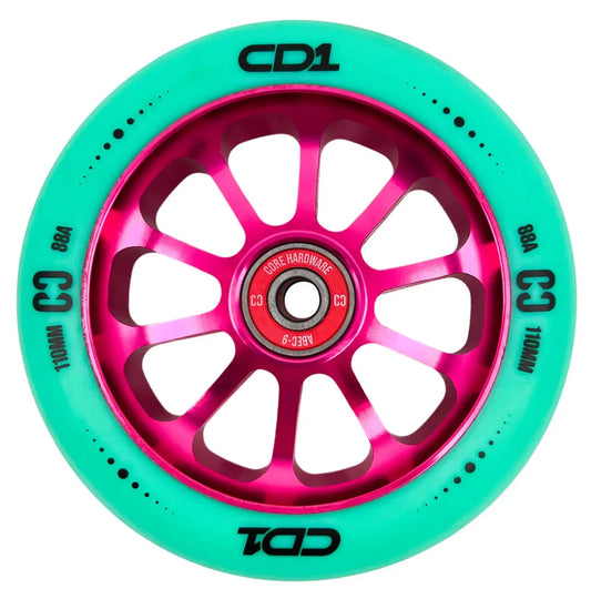 CORE CD1 Roue Trottinette Freestyle Rose et Bleu