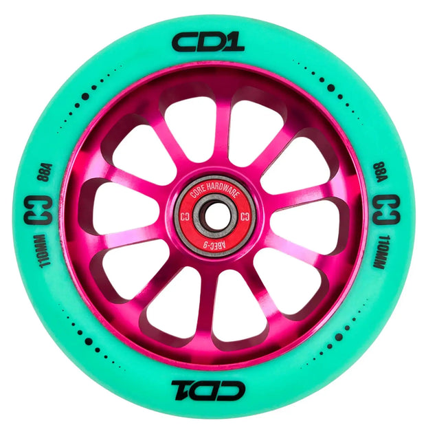 CORE CD1 Roue Trottinette Freestyle Rose et Bleu