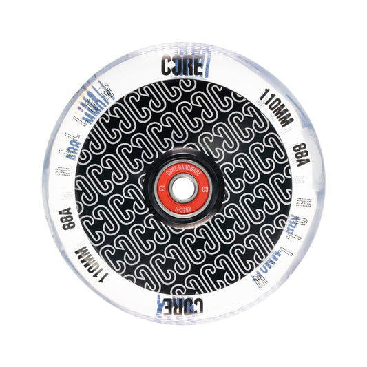 CORE Roue Hollowcore V2 Transparente et Noir 110mm Trottinette Freestyle