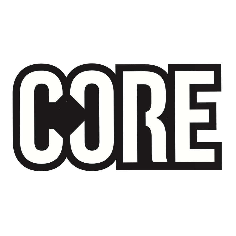 Autocollant CORE Classic 8 cm noir