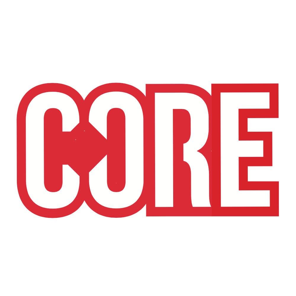 Autocollant CORE Classic 8 cm rouge