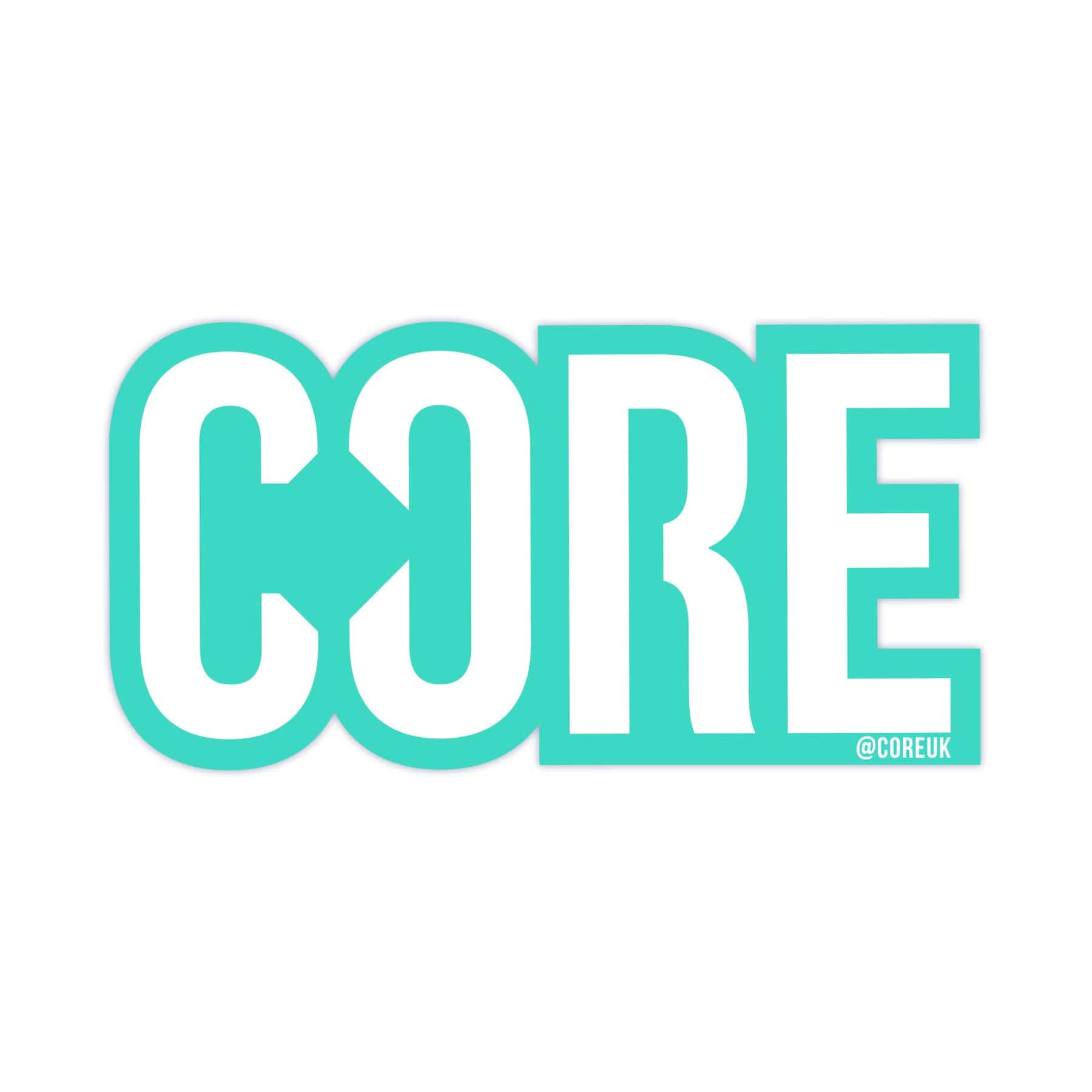 Autocollant CORE Classic 8 cm bleu-vert