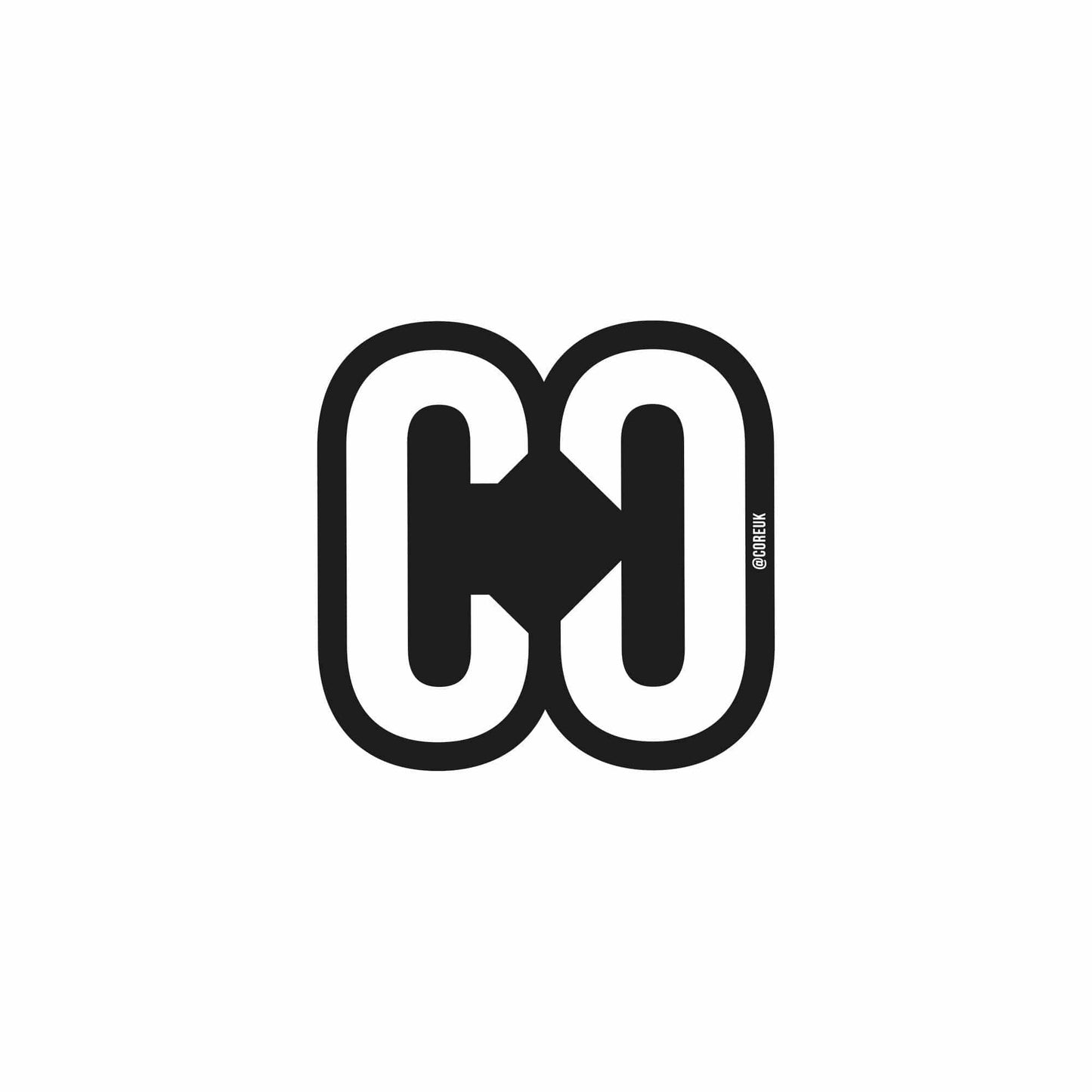 Autocollant CORE Icon 4 cm noir