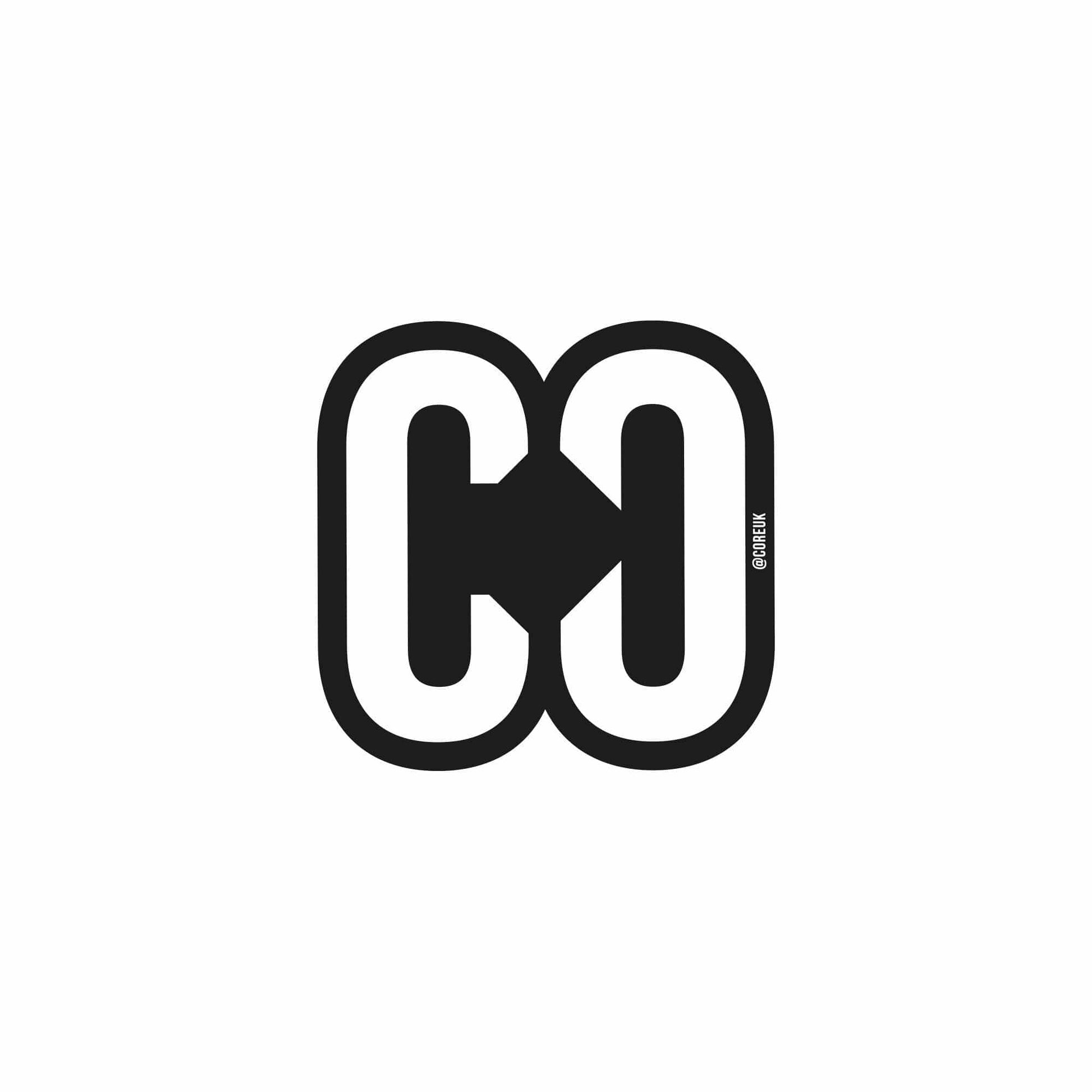 Autocollant CORE Icon 4 cm noir