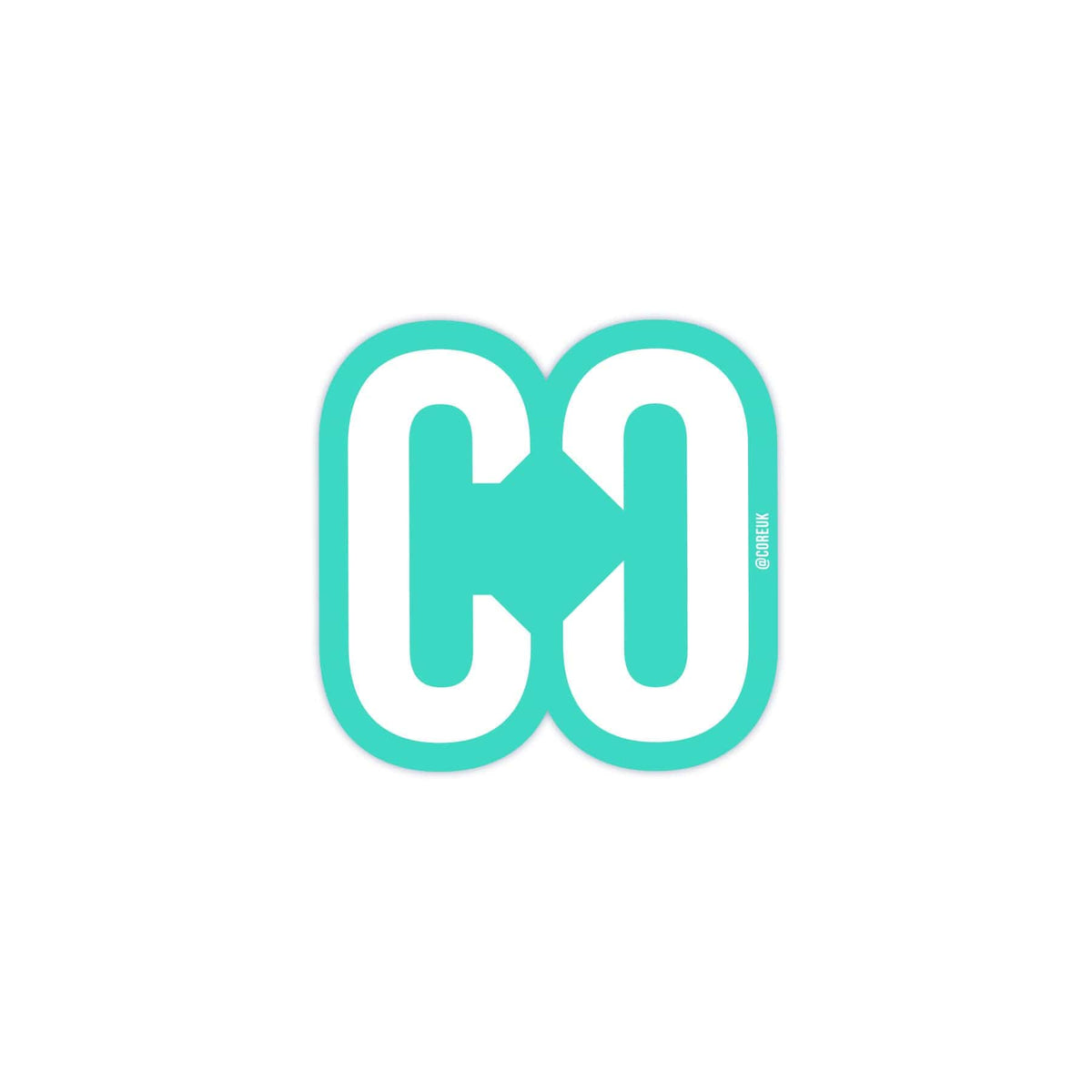 Autocollant CORE Icon 4 cm bleu-vert