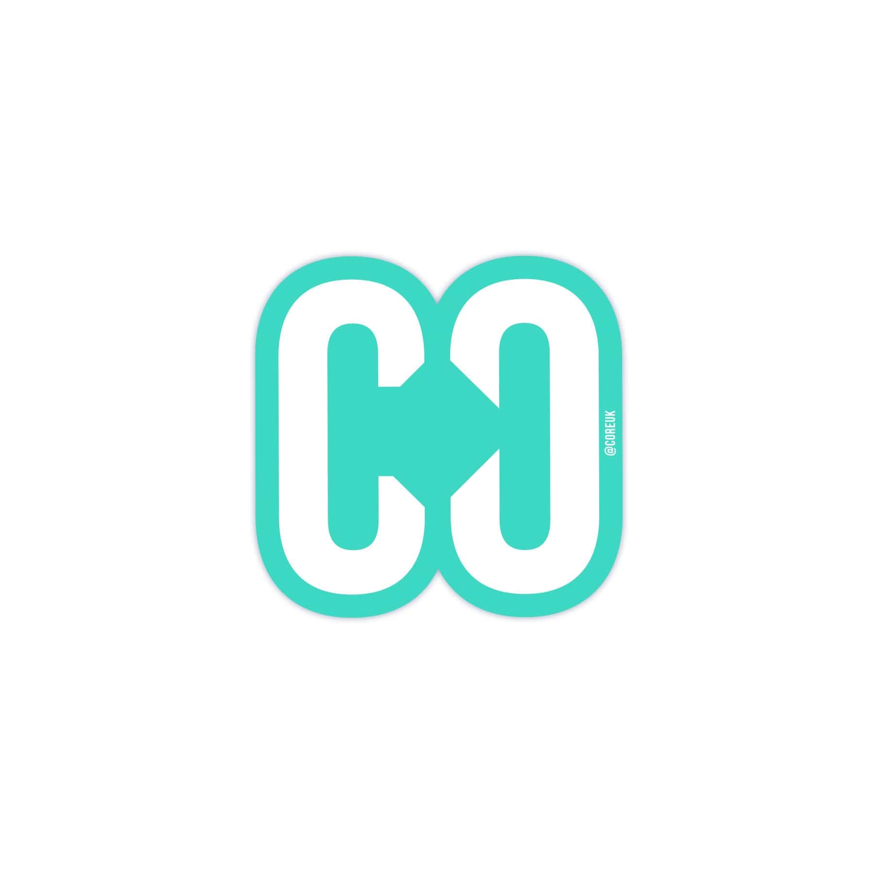 Autocollant CORE Icon 4 cm bleu-vert
