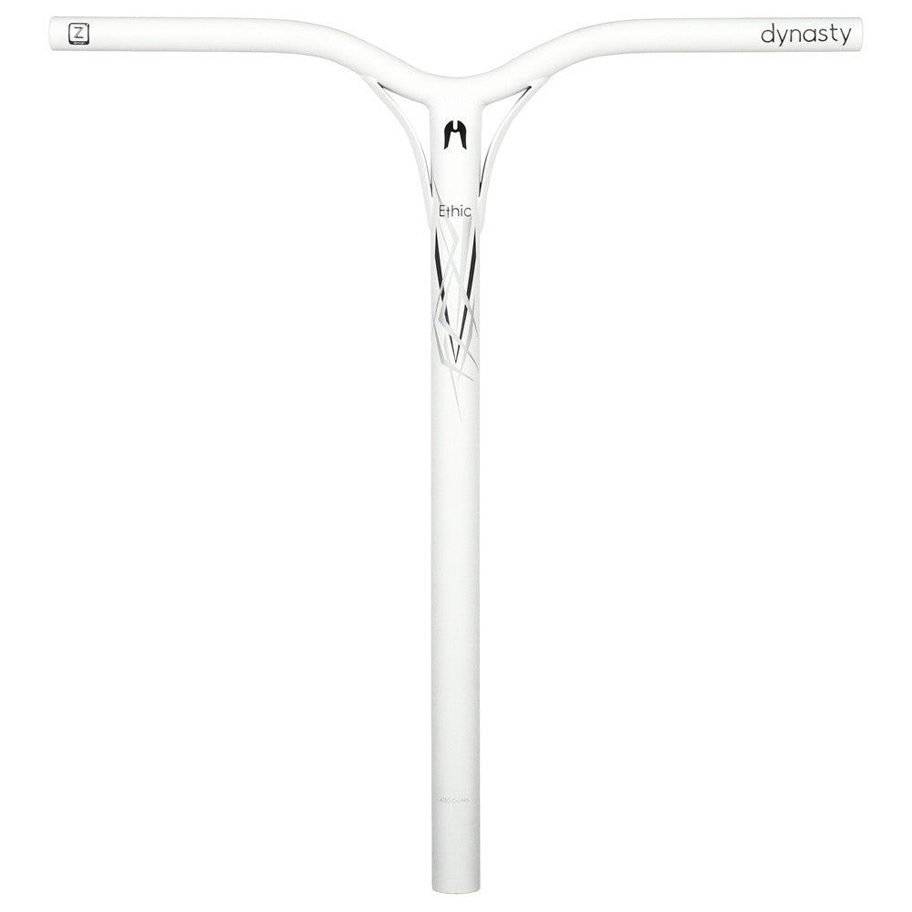 Ethic DTC Handlebar Bar Dynasty V2 Steel Standard ICS IHC White 570mm Freestyle Scooter