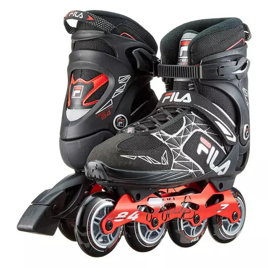 Fila LEGACY PRO 84 walking and fitness rollerblades black and red