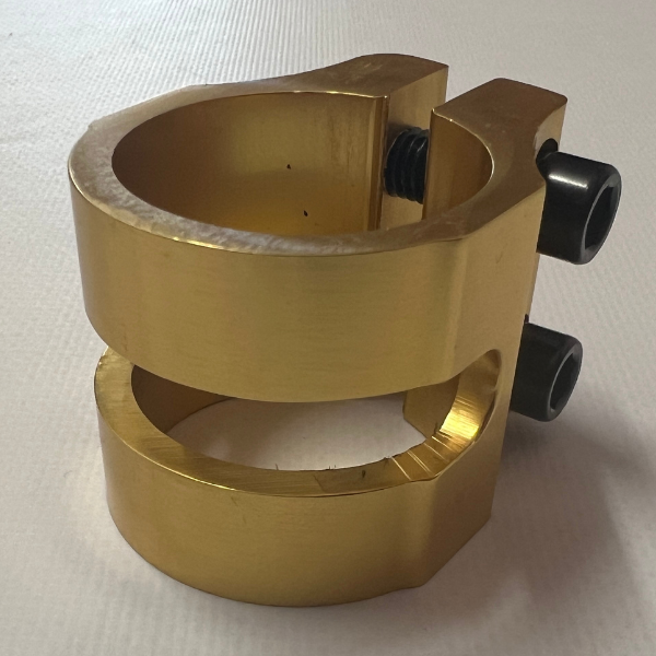 Fuzion 2-screw freestyle scooter clamp Gold