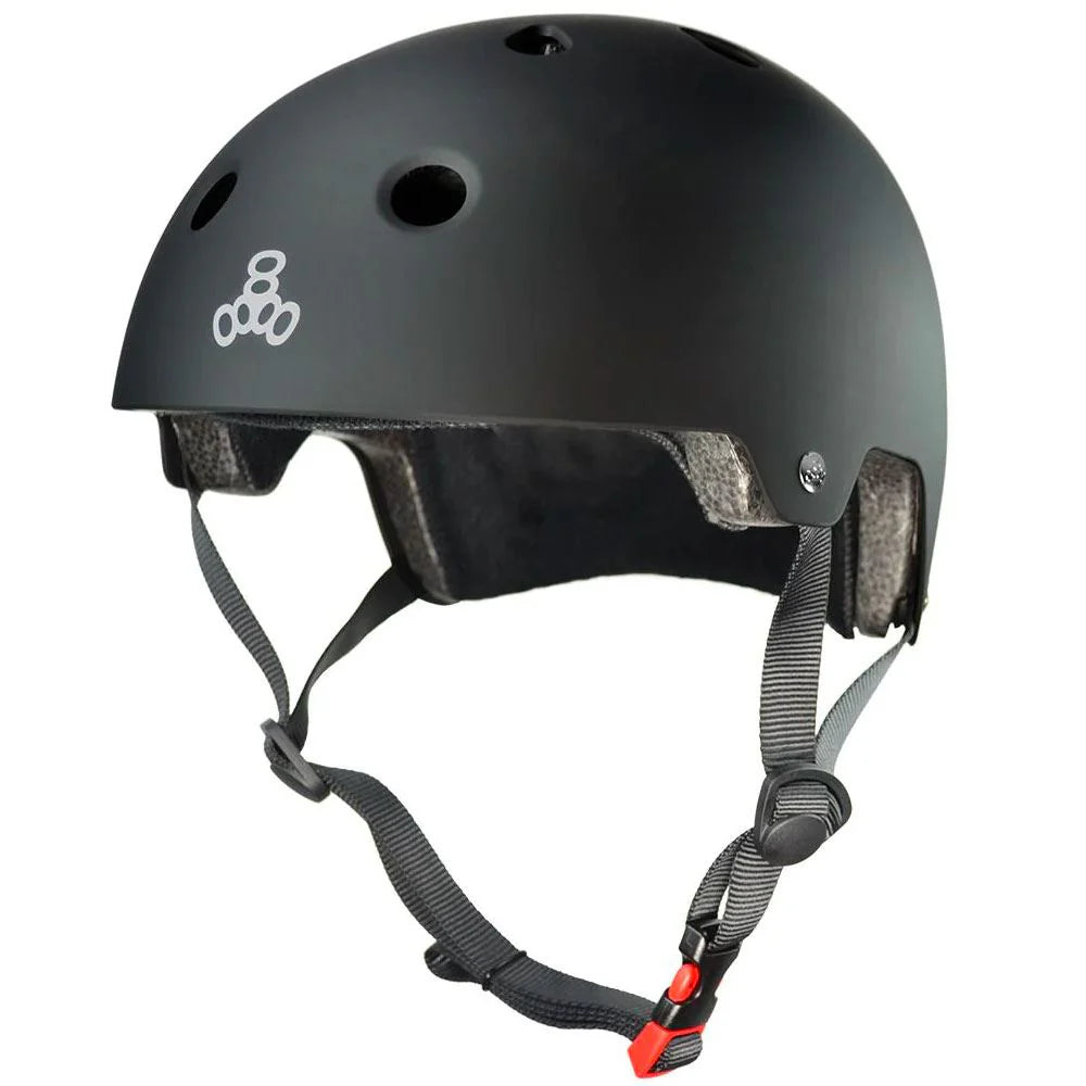 Triple Eight Dual Certified Casque Skate/Bmx/trottinette freestyle Noir Mat