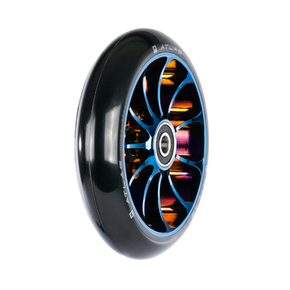 Ethic dtc roue Atlas bleu chrome trottinette freestyle