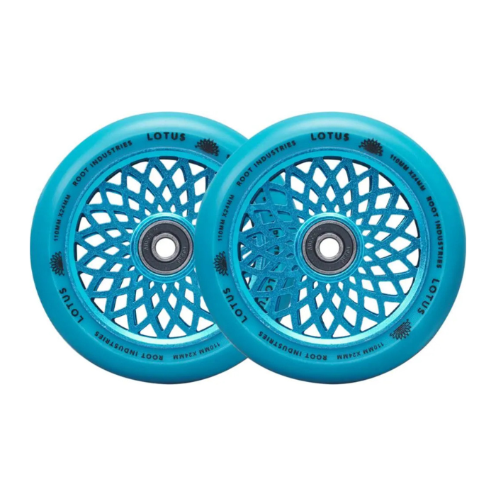 Root industrie roue lotus bleu 110mm trottinette freestyle