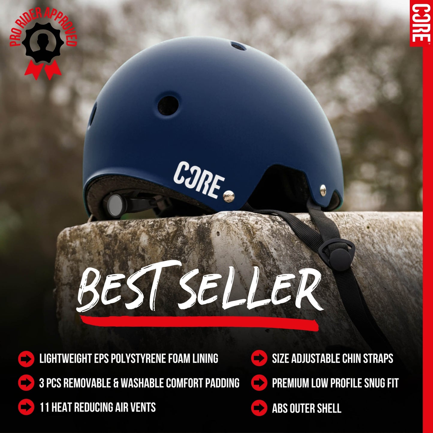 CORE Action Sport Casque Navy Blue