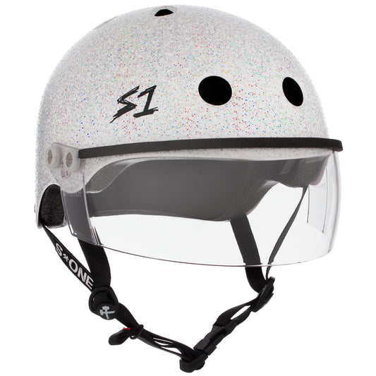 Casque S-One Lifer Visor Blanc Pailleté – vue 1