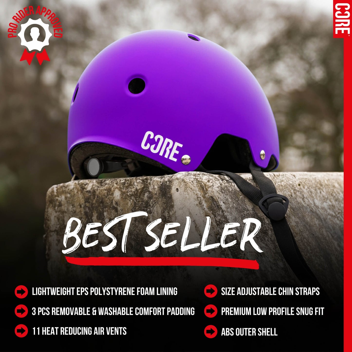 CORE Action Sport Casque Violet