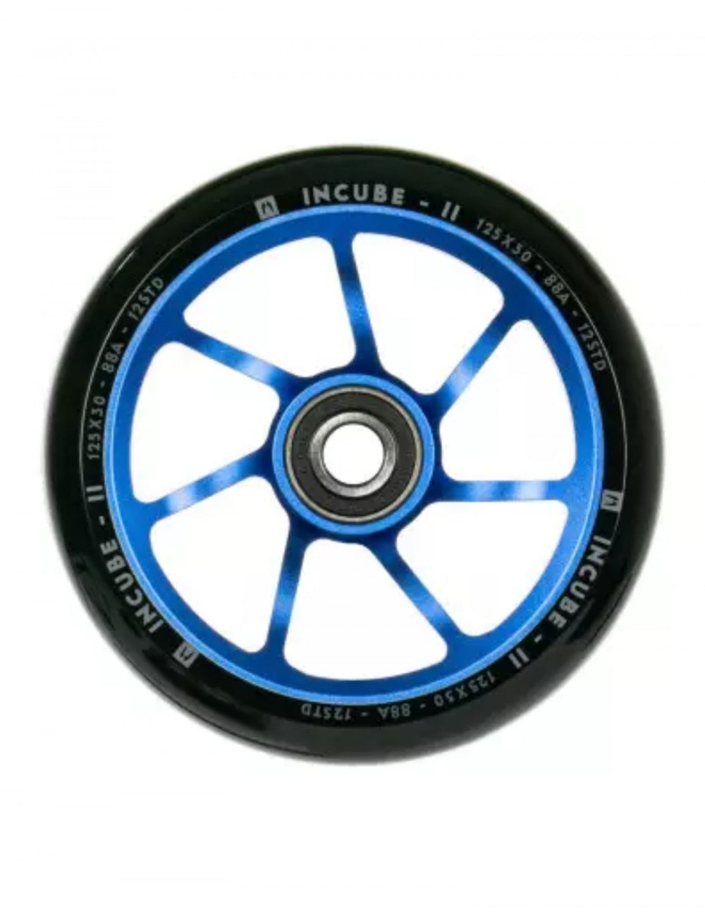 Ethic DTC Roue Incube V2 125mm 12 STD Bleu Trottinette Freestyle VENDU À L'UNITÉ — vue 1
