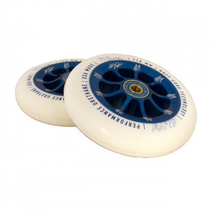 River roue Rapid Signature Helmeri Pirinen blanc et bleu 110mm trottinette freestyle x2 paire