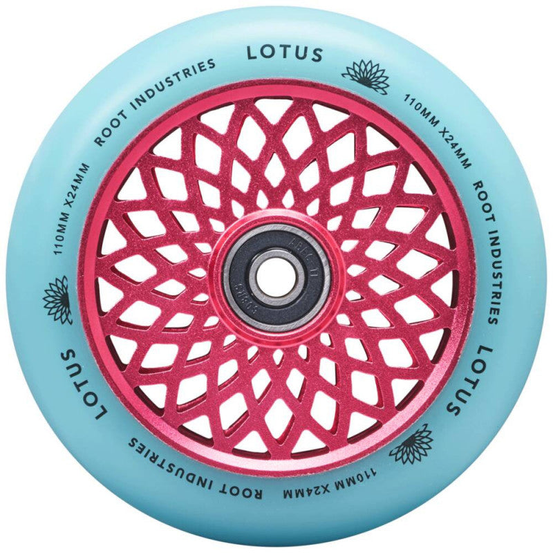Root Industries Lotus Pink and Blue 110mm Scooter Wheels x2