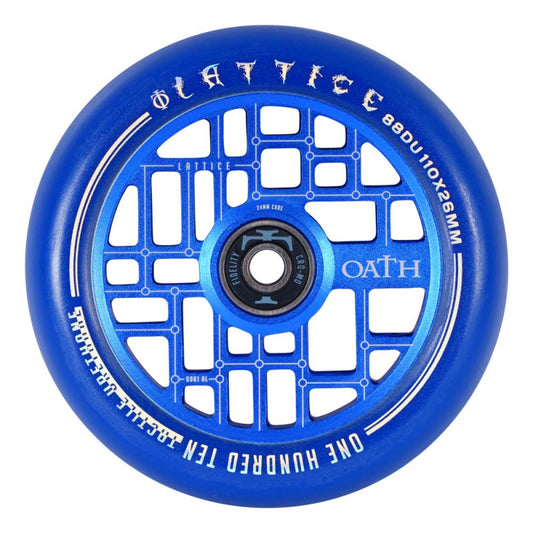 OATH roue Lattice bleu 110mm trottinette freestyle x2