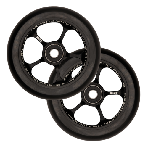 110mm Black Vinyl Wheels — vue 1