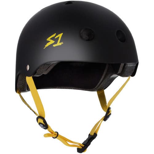 Casque S-One Lifer Noir Mat Sangles Jaunes – vue 1