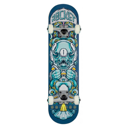 Rocket Alien Pile-up Complete Skateboard Black 7.375"