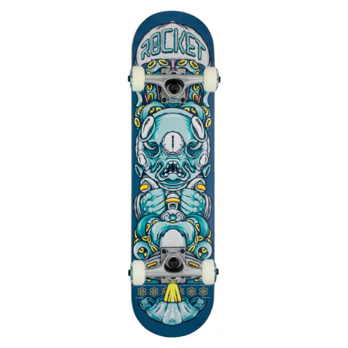 Rocket Alien Pile-up Complete Skateboard Black 7.375"