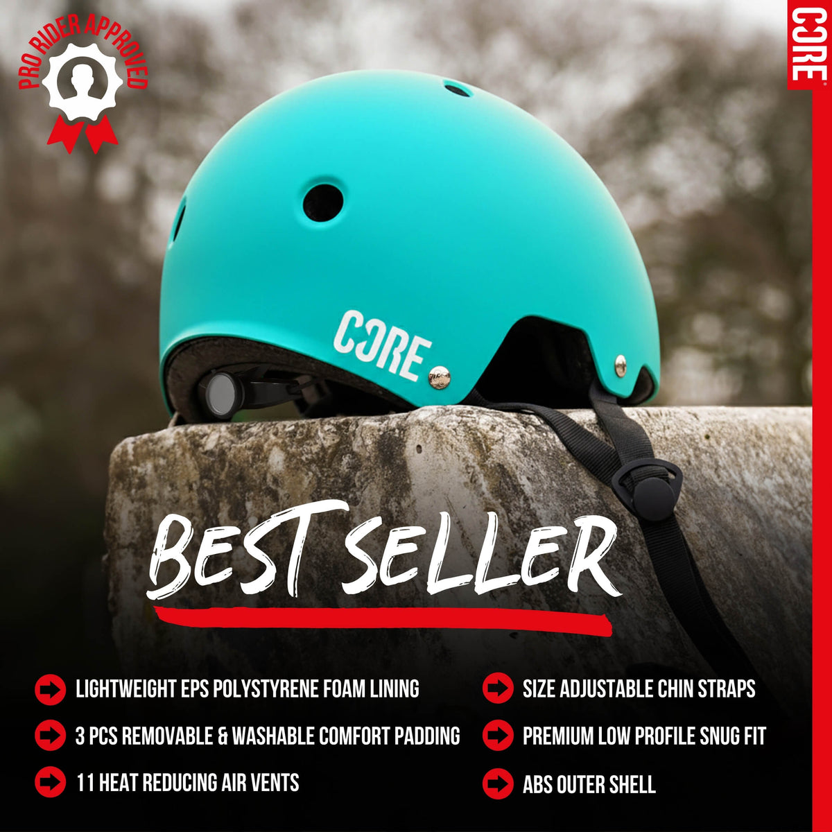 CORE Action Sport Casque Bleu-vert