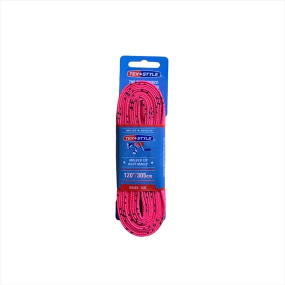 Lacets cirés pour patins TEX Style 274cm Rose Pink
