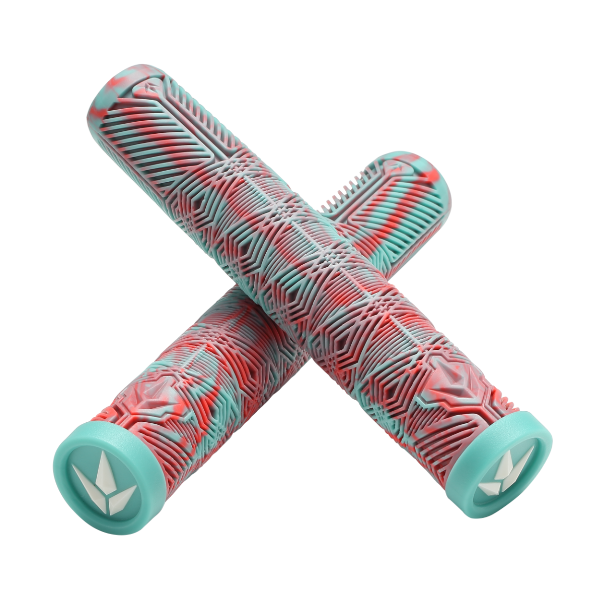Poignées Blunt V3 Bleu et Rouge - paire croisée, gomme TPR 160 mm