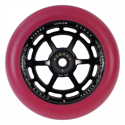 UrbanArtt Roue Civic Rouge 110mm trottinette freestyle x2