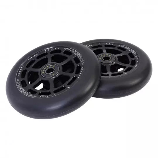 UrbanArtt Civic Black Wheel 110mm Freestyle Scooter x2