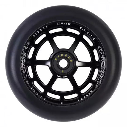 UrbanArtt Civic Black Wheel 110mm Freestyle Scooter x2