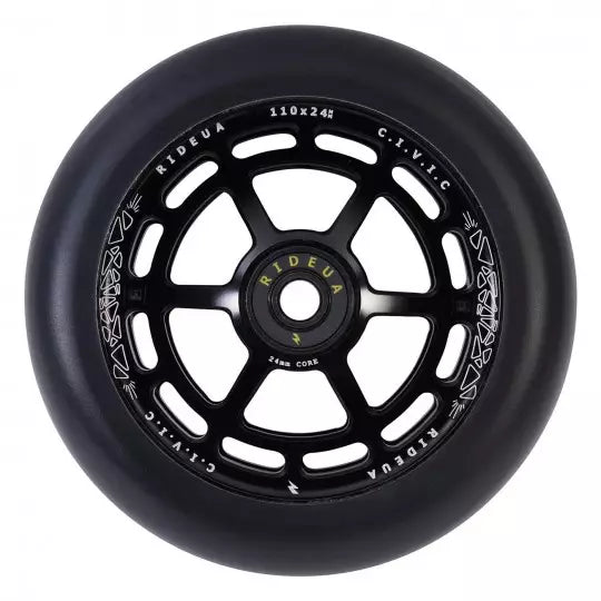 UrbanArtt Civic Black Wheel 110mm Freestyle Scooter x2